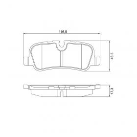 PASTILHA FREIO LAND ROVER DISCOVERY - TRASEIRA S/ ALARME SISTEMA GIRLING - - PD1070 FRAS-LE